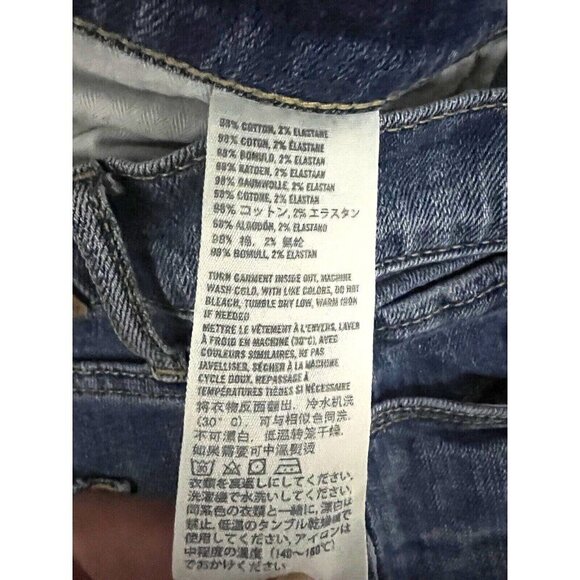 Abercrombie & Fitch Blue Denim Low Rise Bootcut Jeans 2S Stretch 5 Pockets 26x30 - Picture 7 of 7